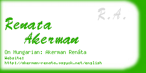 renata akerman business card