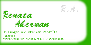 renata akerman business card